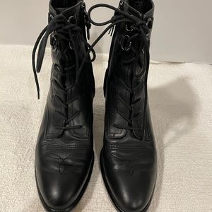 Vero Cuoio Black Boots Signature Luxury Leather Brand Made in Italy Size 8